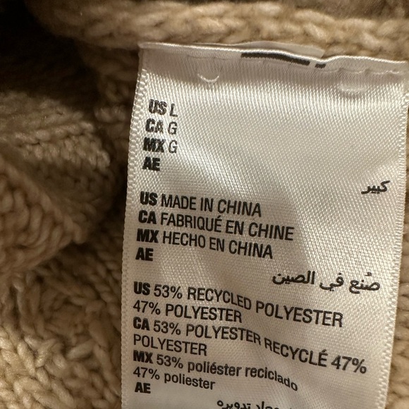 Beautiful And Now This Cable Knit Recycled Blend Sweater Vest  size L - Picture 4 of 5